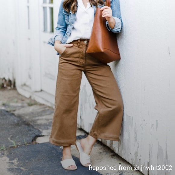 Everlane Women's Brown Wide-Leg Pants - Picture 2 of 10